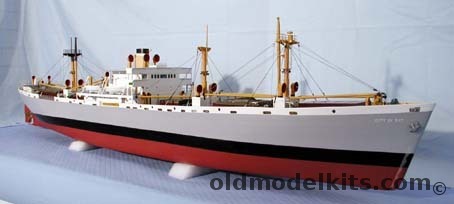 Deans Marine 1/96 SS City of Ely Liberty Ship - 54.5 Inches Long For Display or R/C, 327 plastic model kit